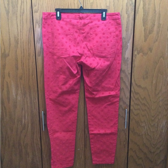 Joe Fresh Red Mid- Rise Skinny Jeans Women’s 12 - Picture 5 of 7
